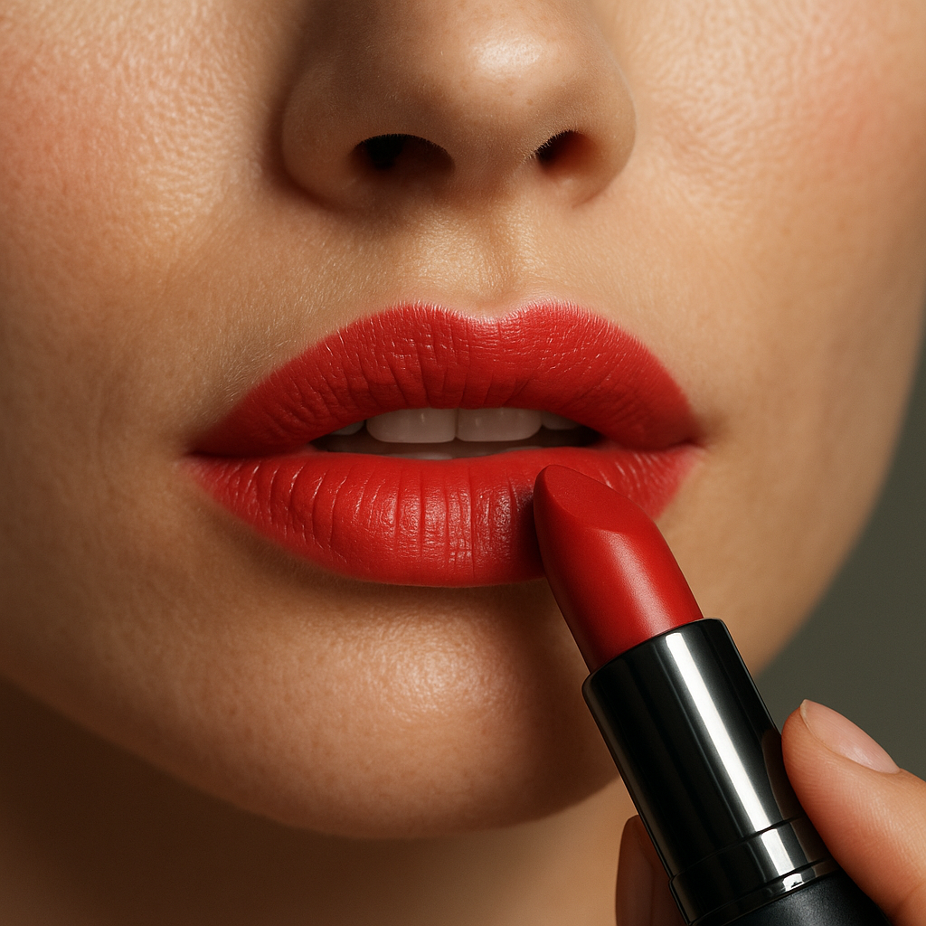 Lipstik yang tepat menambah pesona tampilan sehari-hari.